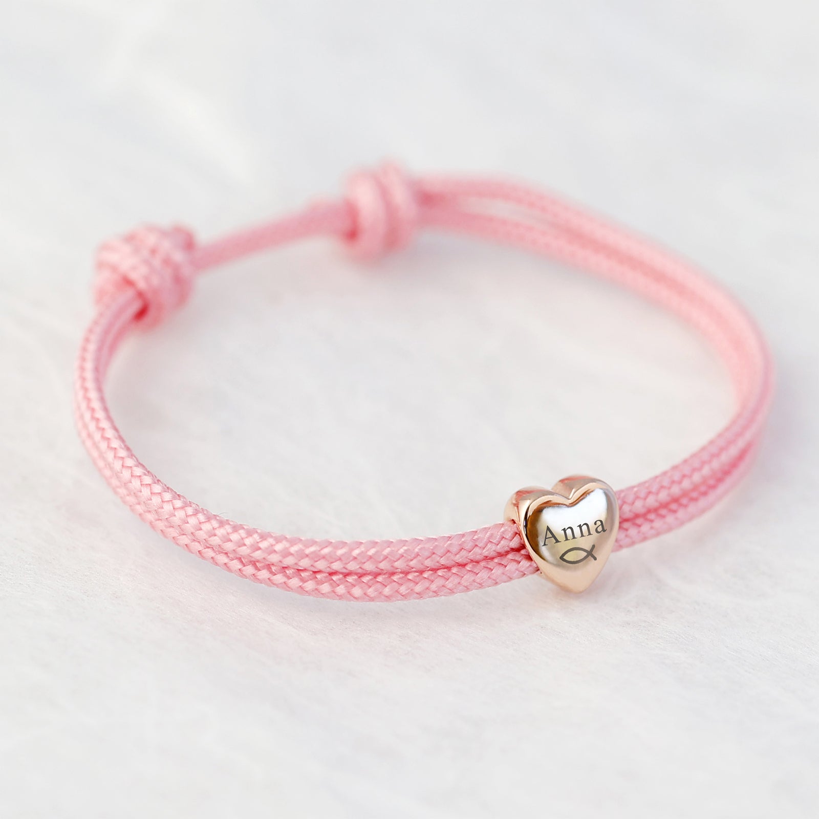 Personalized Sailing Rope Bracelet - Heart