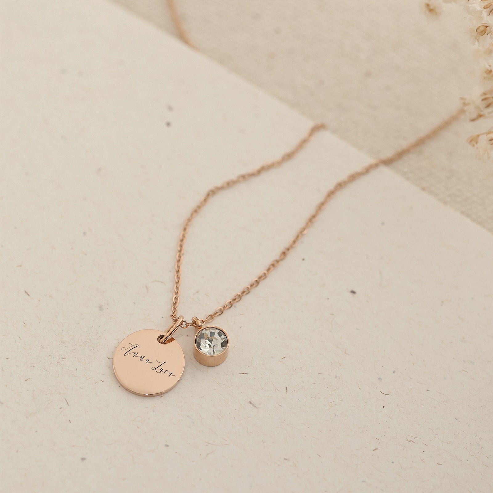 Personalized Necklace with Birthstone