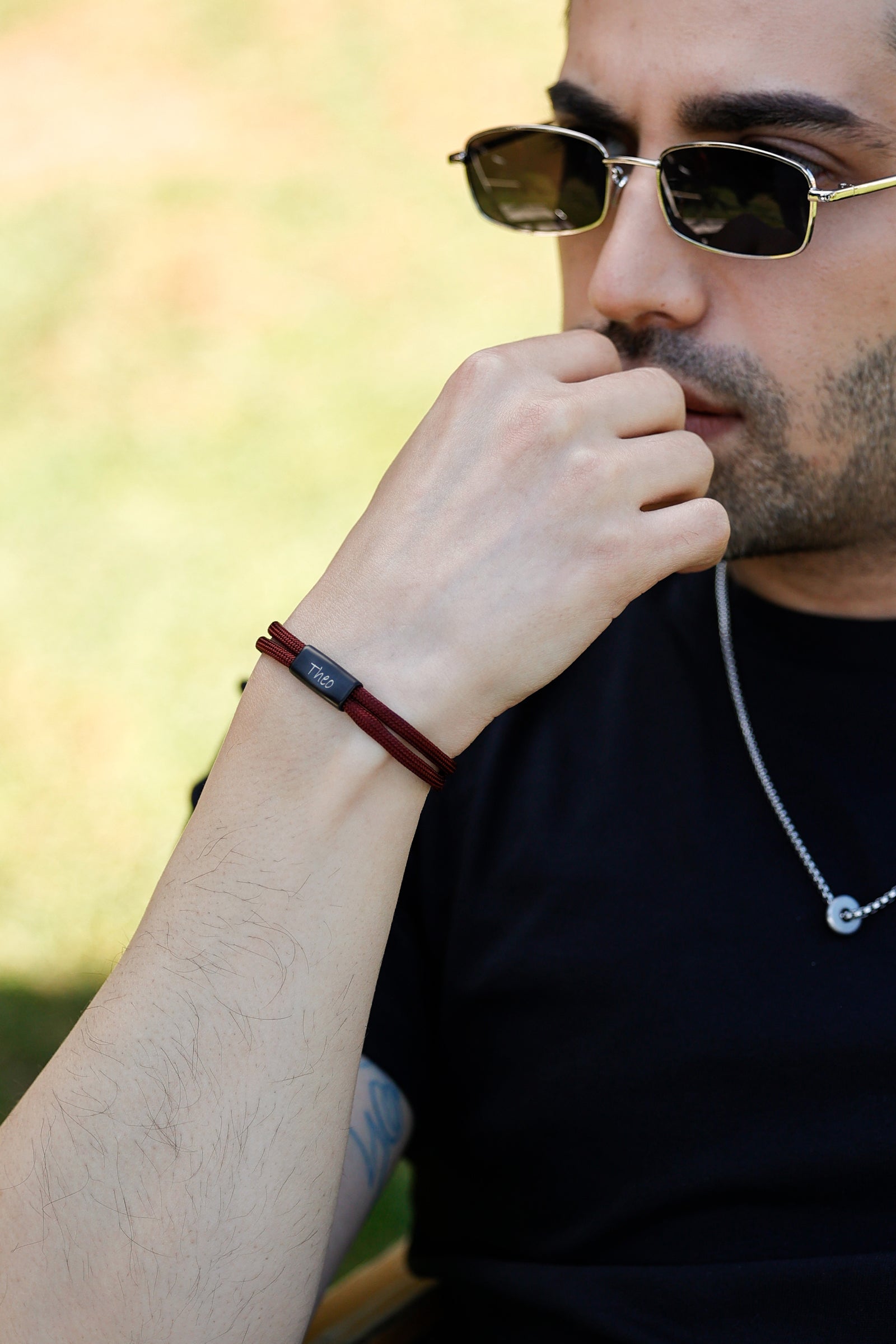 Personalisiertes Segeltau Armband für Herren