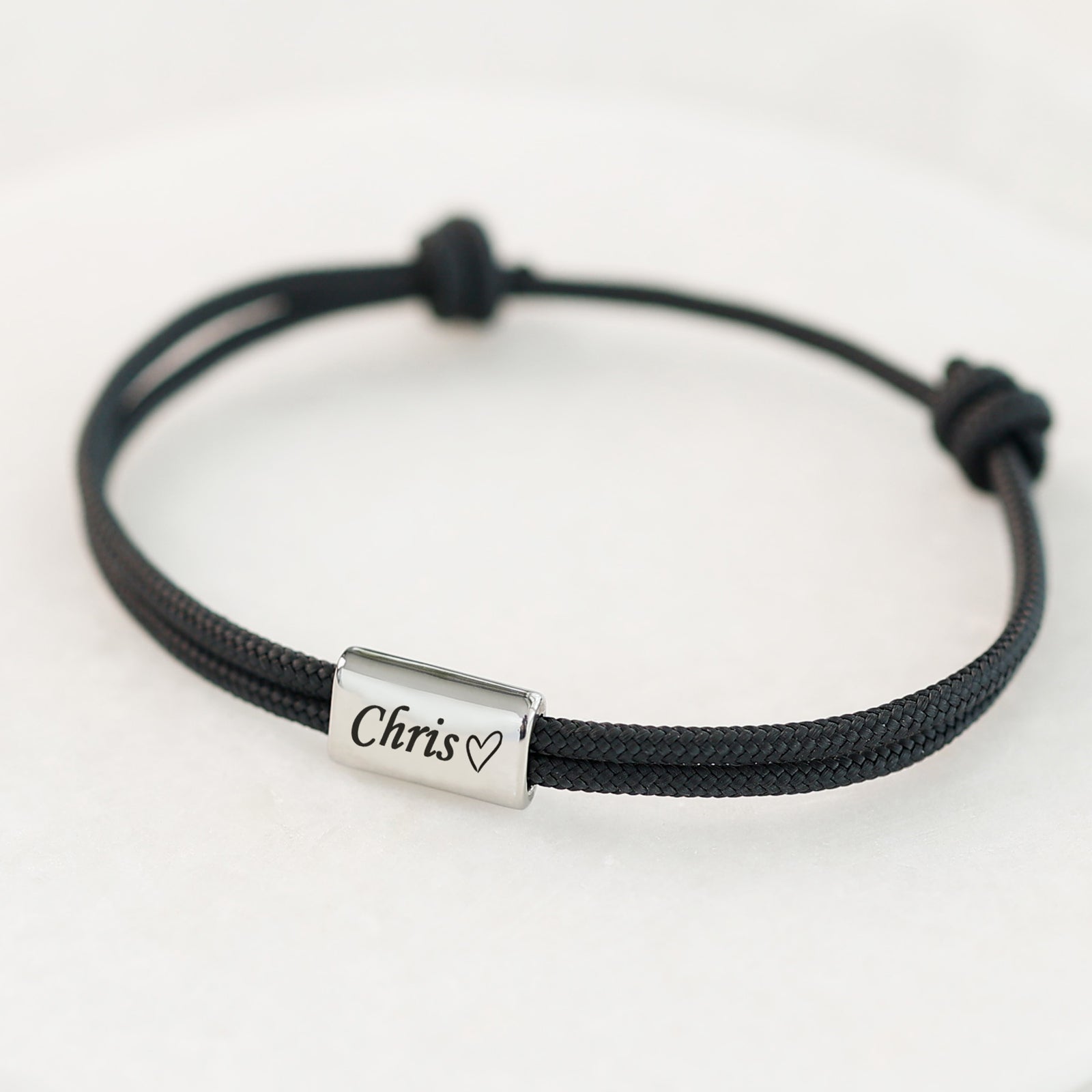 men's engraved nylon bracelet