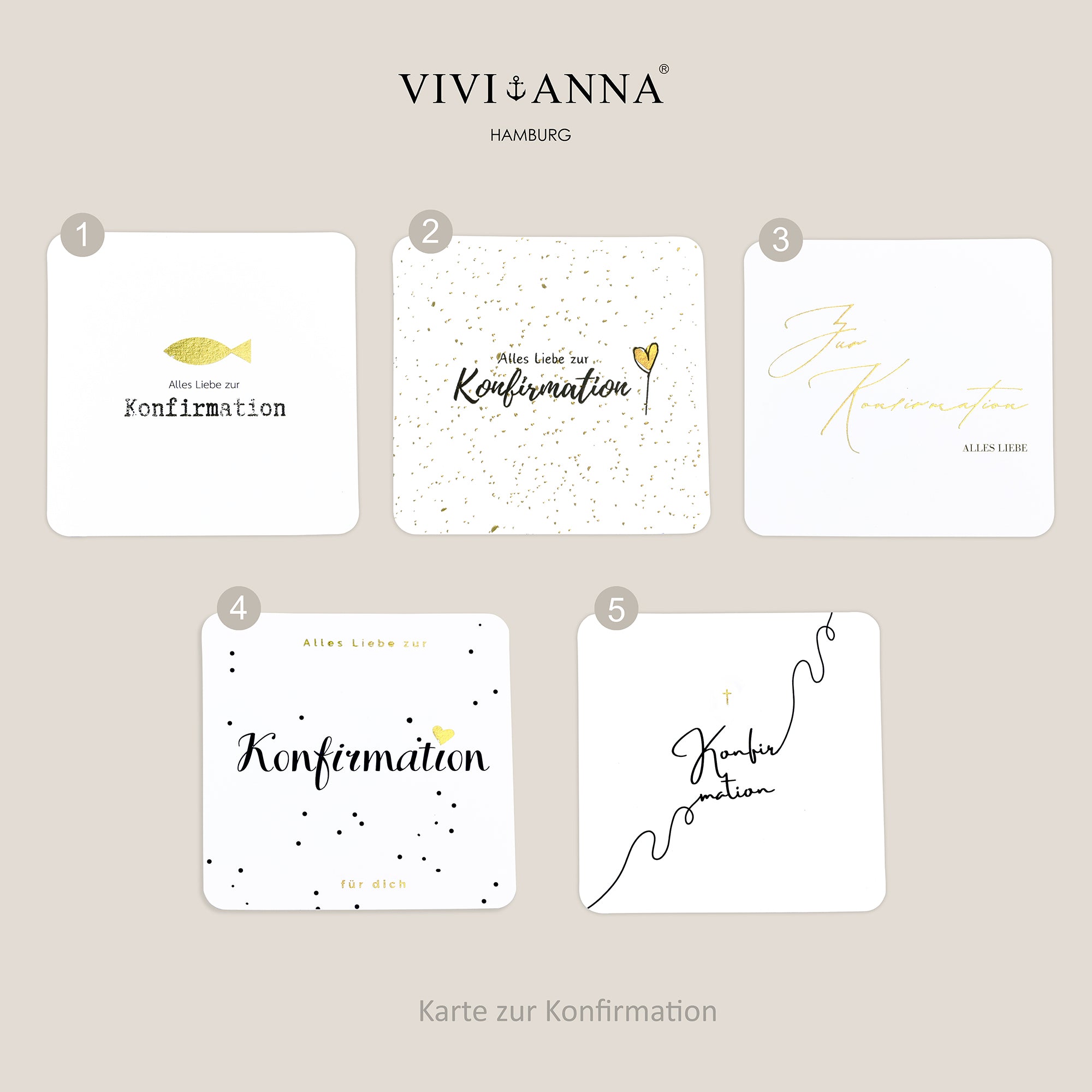 Karte für Konfirmation - Konfirmationskarte - Geschenk Konfirmation- Zusätzlicher Geschenkkarten - Glückwunschkarte - K002 - VIVIANNASCHMUCK