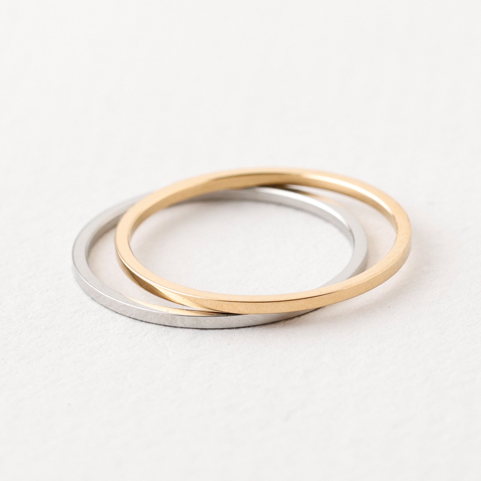 Minimalistische Ring aus Edelstahl - Minimalistischer Ring - Schlichter Goldring - Zierlicher Silberring - Midi-Ring -R001 - VIVIANNASCHMUCK