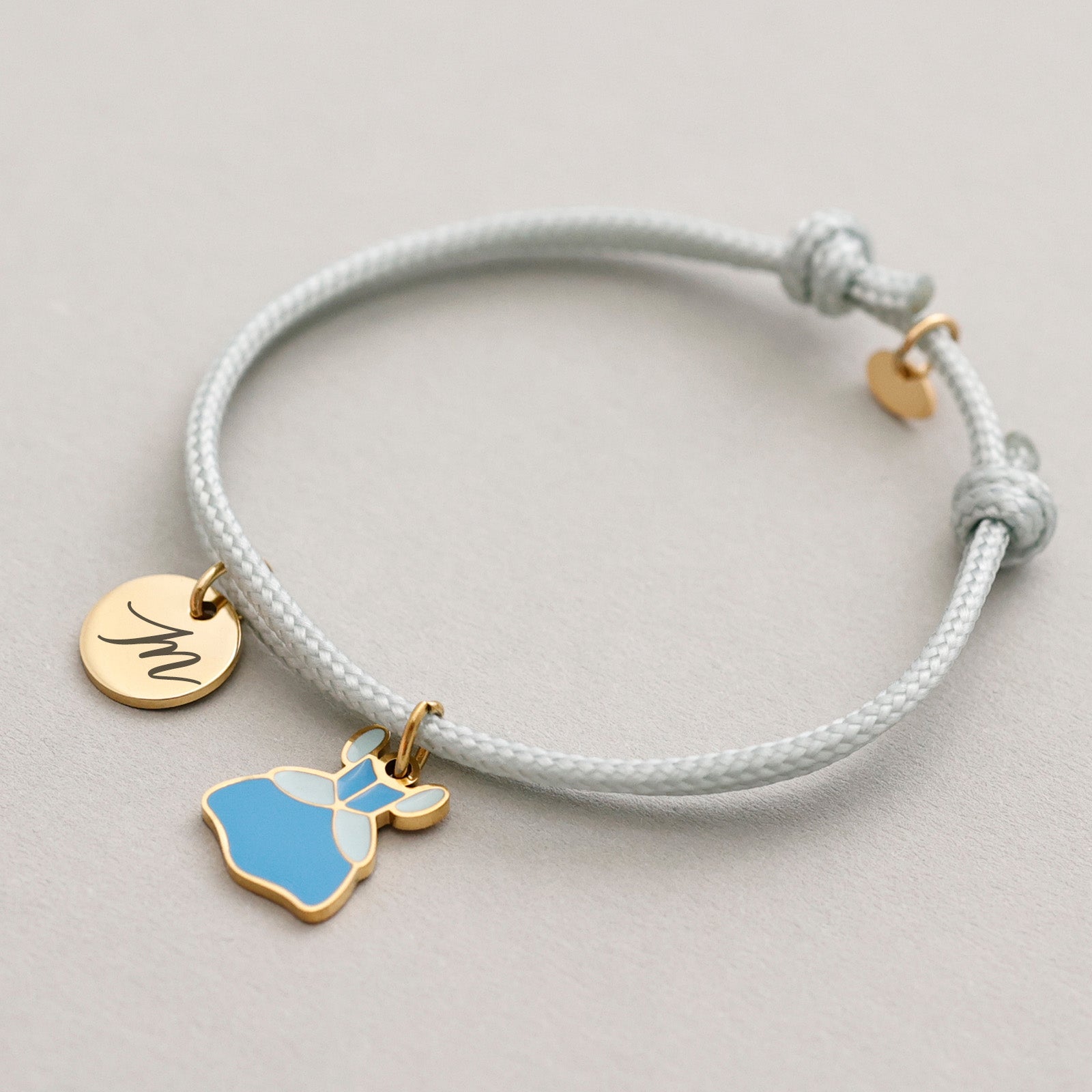 Personalisierte Prinzessin Armband - Disney Fans - Geburtstagsgeschenk mit Gravur - Schmuck für kleine Mädchen - Segeltau Armband - AE013 - VIVIANNASCHMUCK