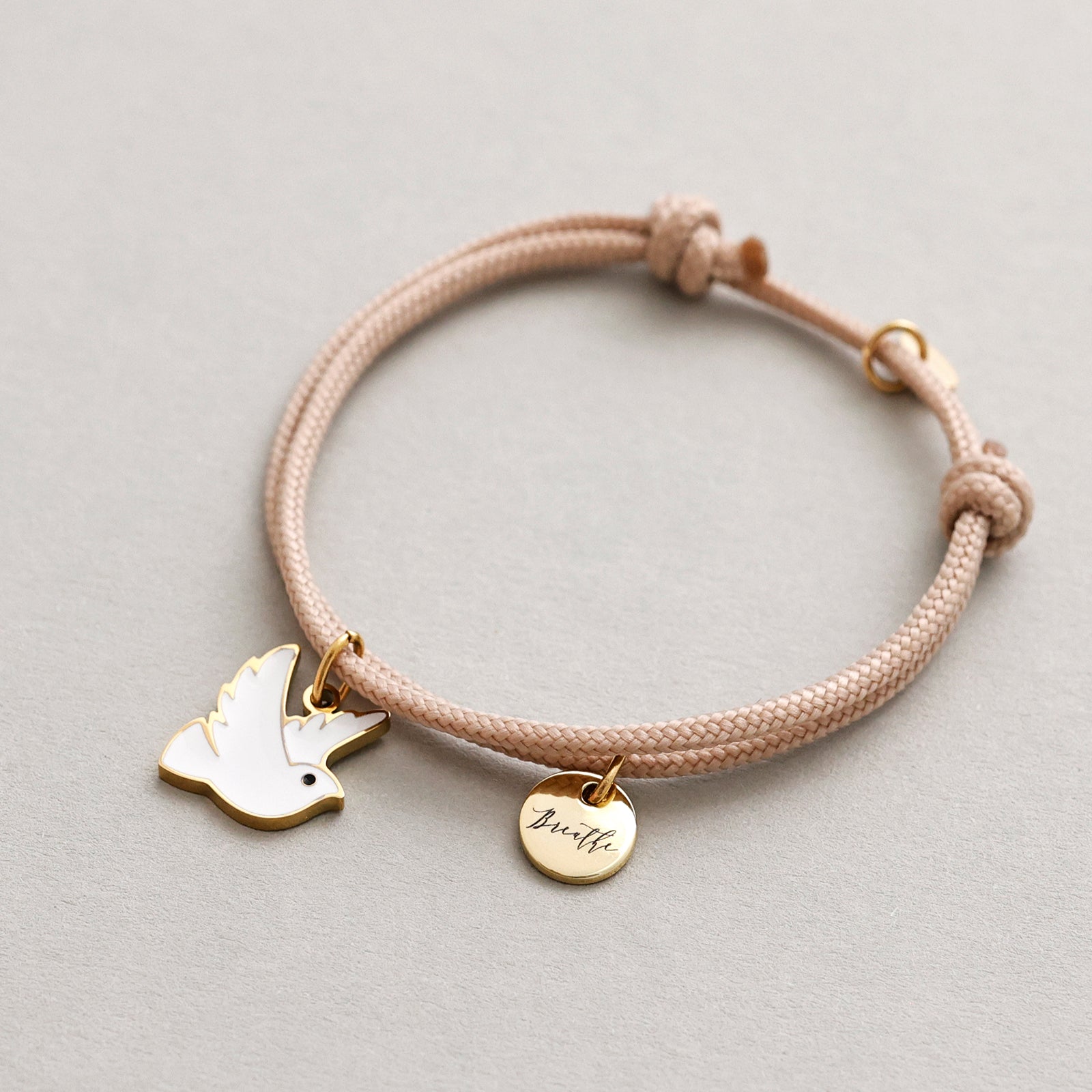 Friedenstaube Armband - Personalisiertes Armband - Peace Armband - Geschenk für Kinder - Namensarmband - Freundschaftsarmband - AE014 - VIVIANNASCHMUCK