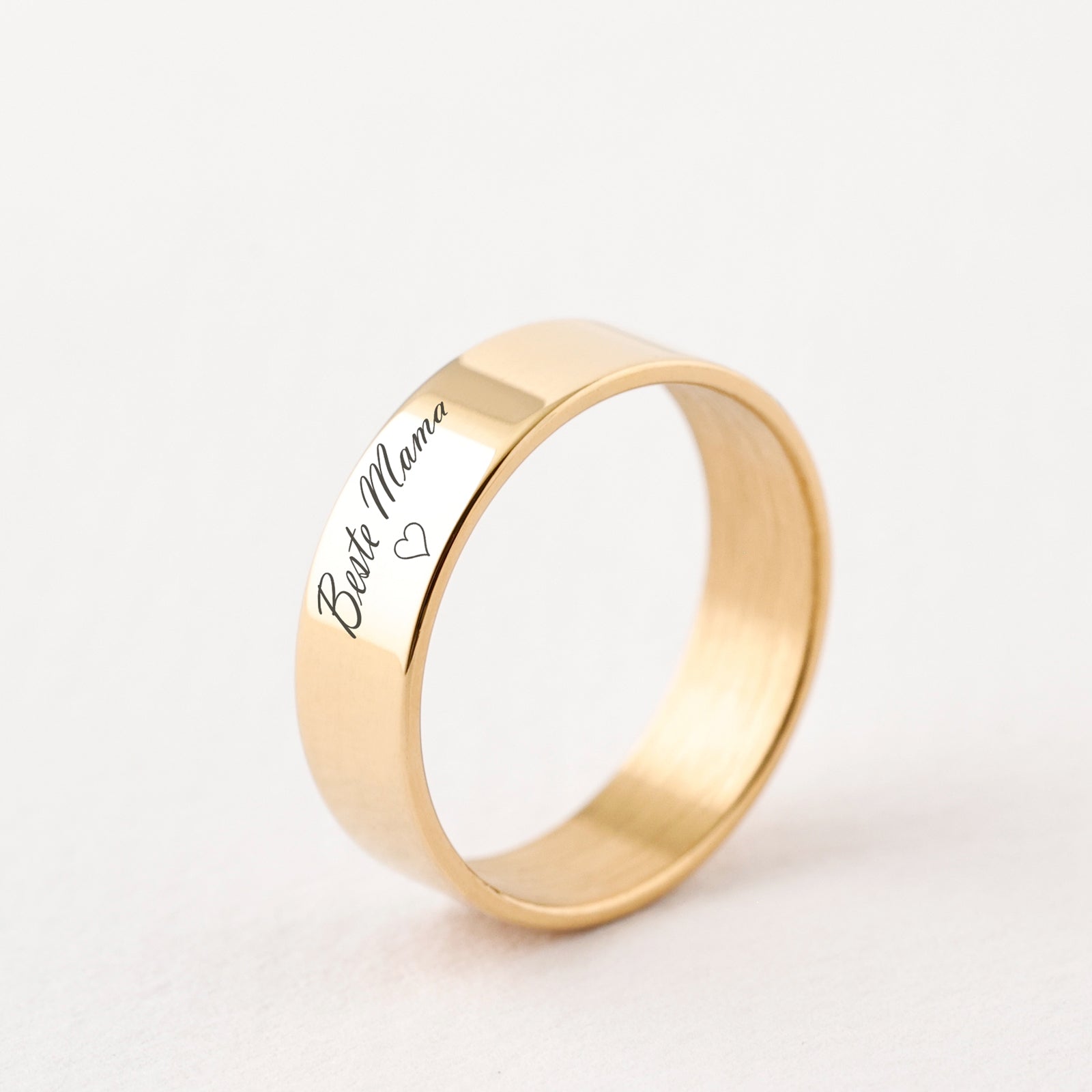 Personalisierter Ring - Namensring mit Gravur - Edelstahlring - Minimalistischer Ring - Stapelring - Ring mit Gravur - Unisex-Ring - R004