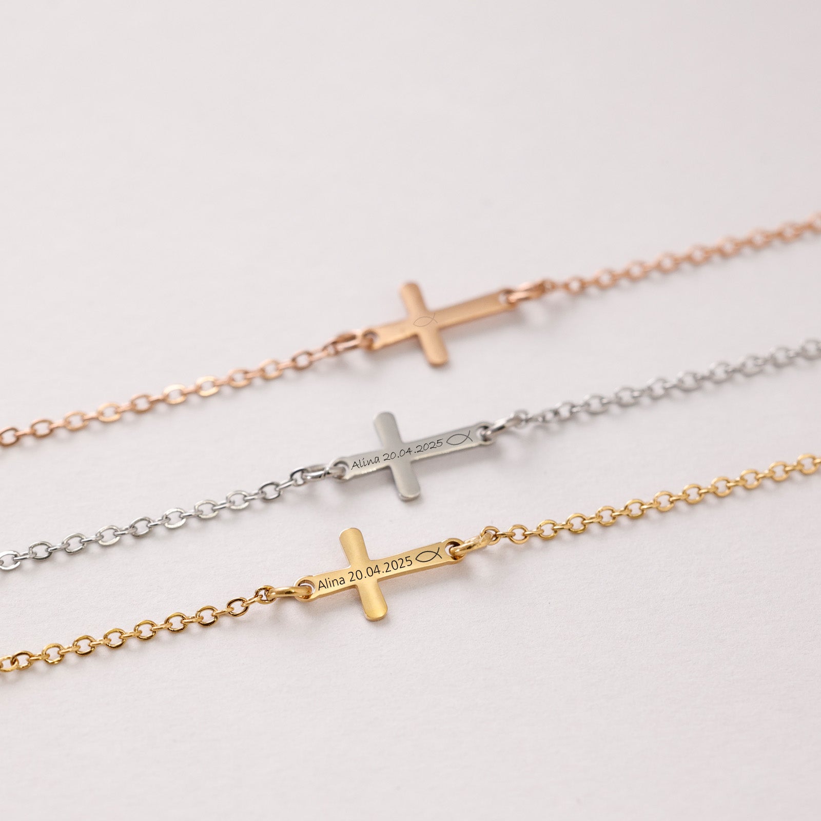 Personalized Cross Bracelet - Confirmation Gift with Card