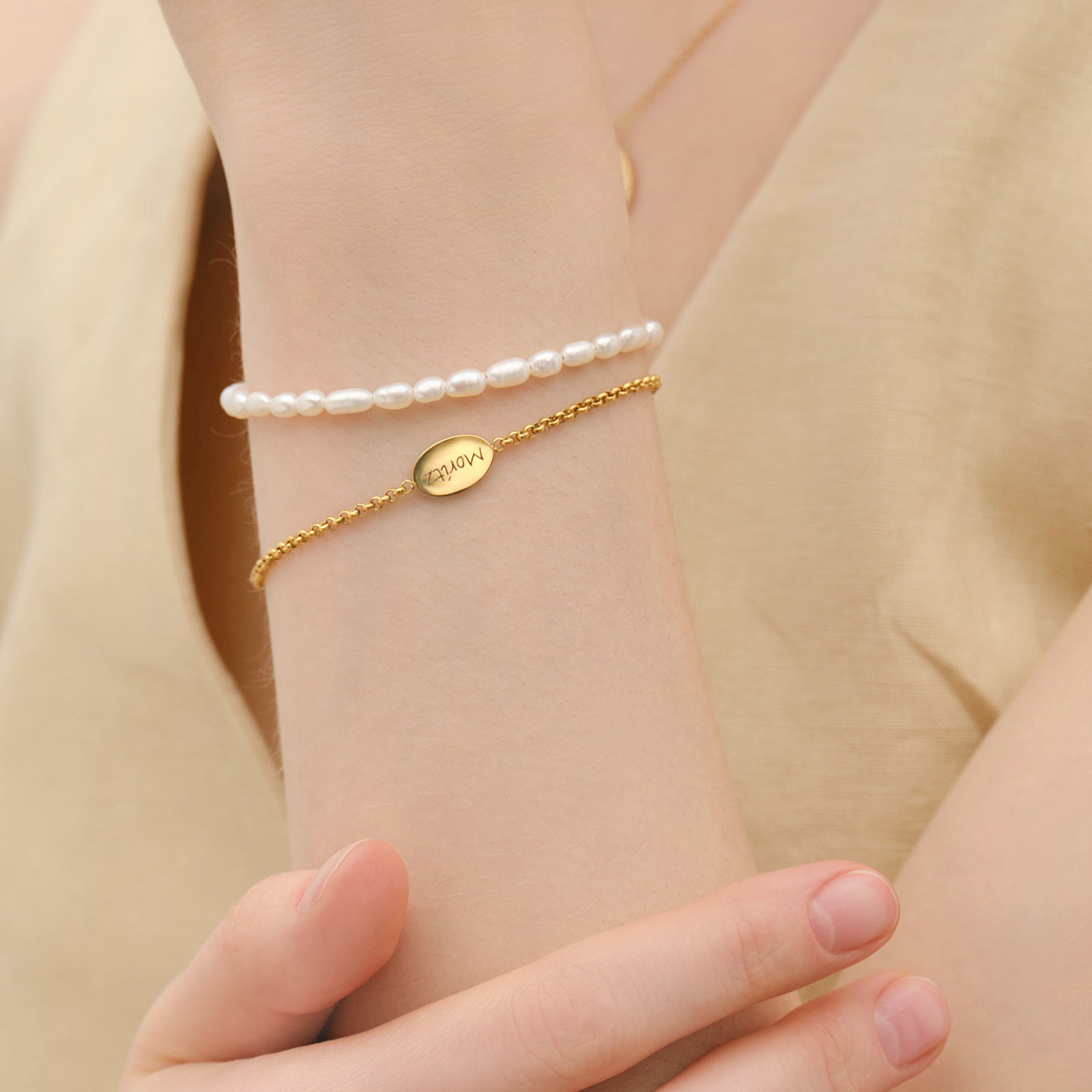 Personalisiertes Armband - oval