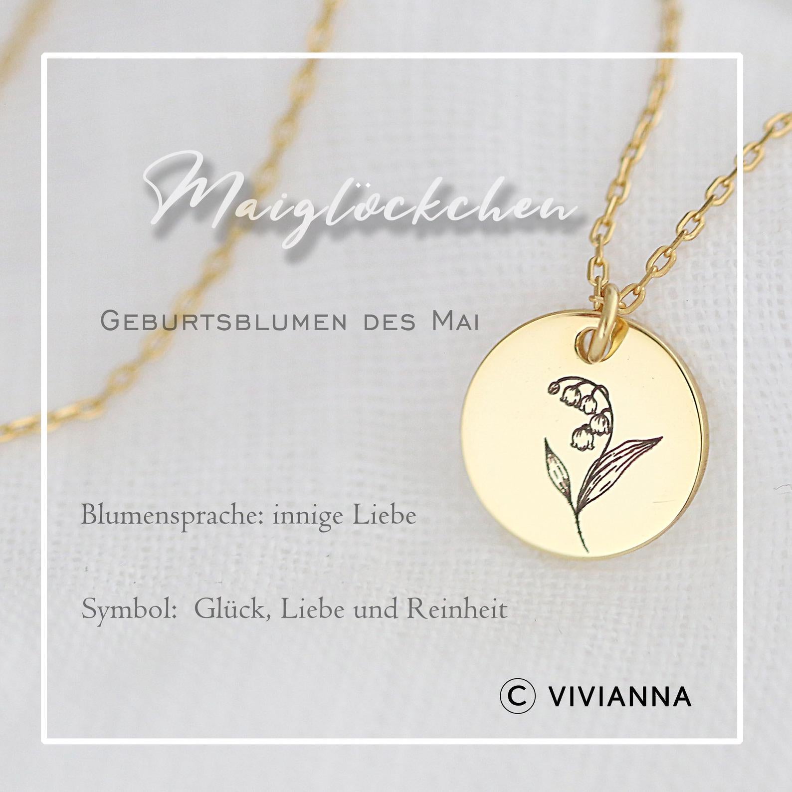 Personalisierte Blumen Ketten aus 925er Silber - VIVIANNASCHMUCK